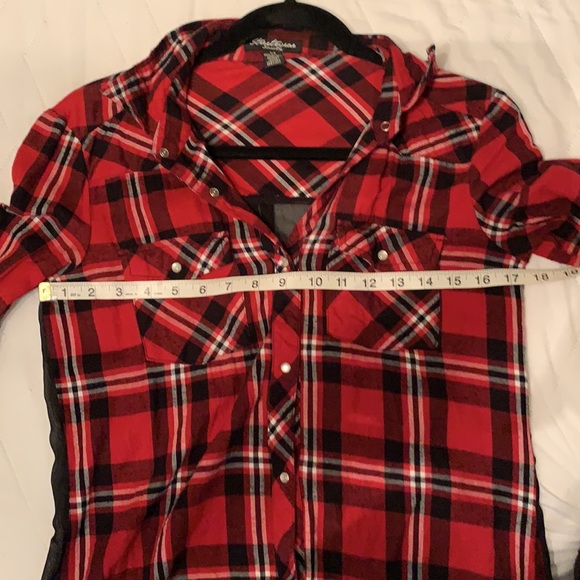 Sheer back flannel shirt - Picture 5 of 7